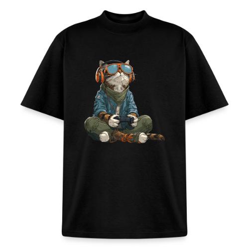 Cat: Purrfect Player - Heavyweight Washed Unisex T-Shirt