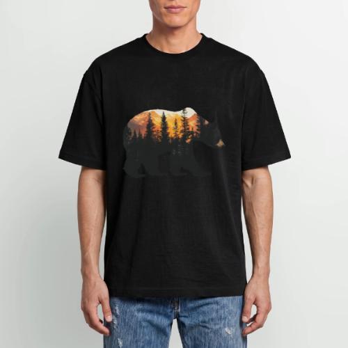 Bear: Sunset Guardian - Unisex Garment Dyed T-Shirt