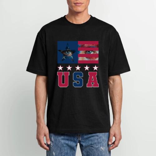 Stars and Vision USA - Unisex Garment Dyed T-Shirt