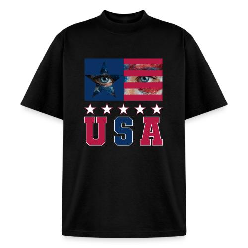 Stars and Vision USA - Heavyweight Washed Unisex T-Shirt