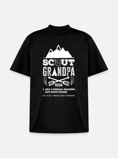 Proud Scout Grandpa Grandfather Scouting - Unisex Garment Dyed T-Shirt - black