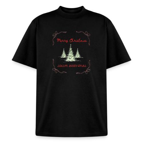 Beautiful Green Christmas Tree Graphic - Heavyweight Washed Unisex T-Shirt