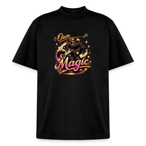 Own Your Magic – Glam Black Cat - Heavyweight Washed Unisex T-Shirt