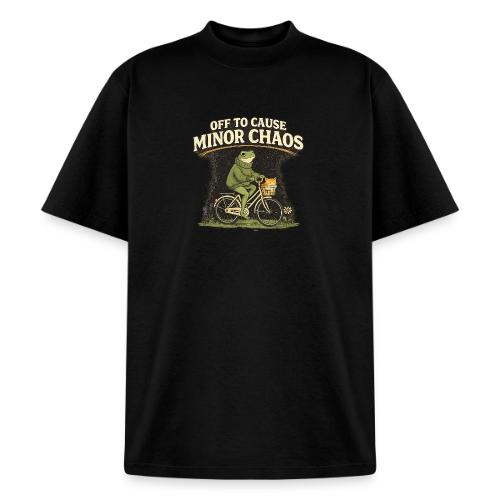 Minor Chaos Vintage Frog and Cat on Bicycle - Heavyweight Washed Unisex T-Shirt