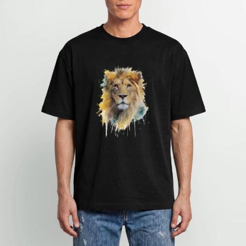 Watercolor Lion Portrait - Unisex Garment Dyed T-Shirt