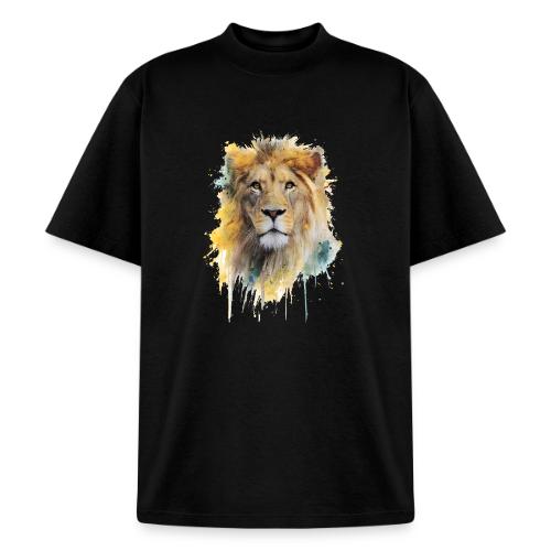 Watercolor Lion Portrait - Heavyweight Washed Unisex T-Shirt