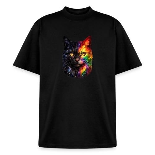 Cosmic Galaxy Rainbow Cat - Heavyweight Washed Unisex T-Shirt