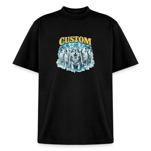 Custom Wolf Pack Howling Moon Vintage Wilderness - Heavyweight Washed Unisex T-Shirt