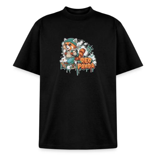 Red Panda Street Graffiti Vibes - Heavyweight Washed Unisex T-Shirt