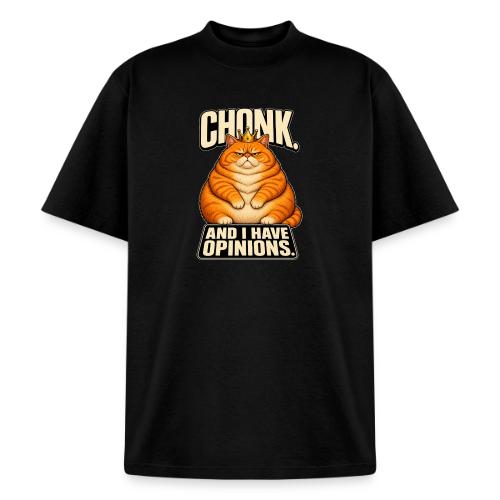 Chonk King Cat - Opinionated Kitty - Heavyweight Washed Unisex T-Shirt