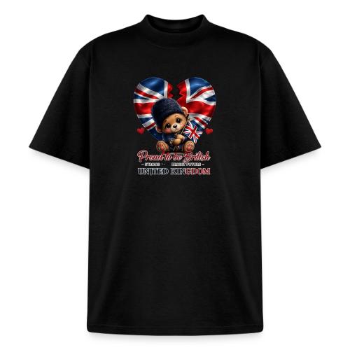 Proud to Be British Teddy Bear UK Patriot Gift - Heavyweight Washed Unisex T-Shirt