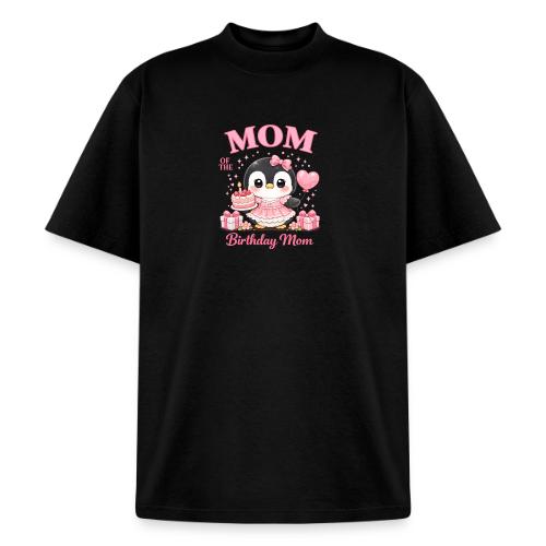 Cute Penguin Birthday Mom Kawaii Cake Balloon Gift - Heavyweight Washed Unisex T-Shirt