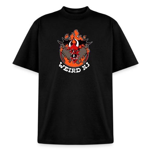 Wicked Jersey Devil with Flames & Tombstones - Heavyweight Washed Unisex T-Shirt