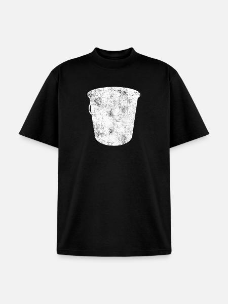 Pail Bucket Container - Unisex Garment Dyed T-Shirt - black