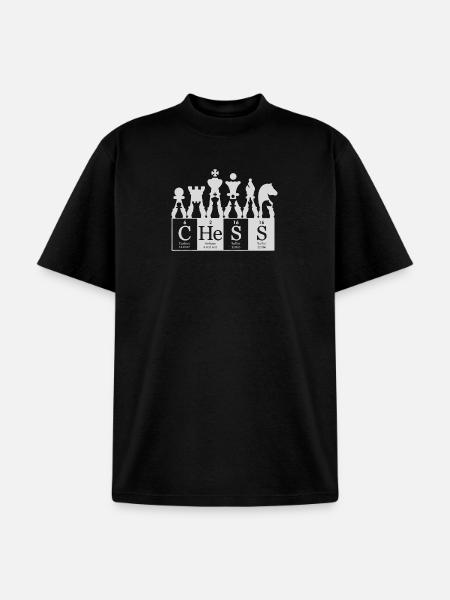 ChemChess Atomic Chessboard Periodic - Unisex Garment Dyed T-Shirt - black