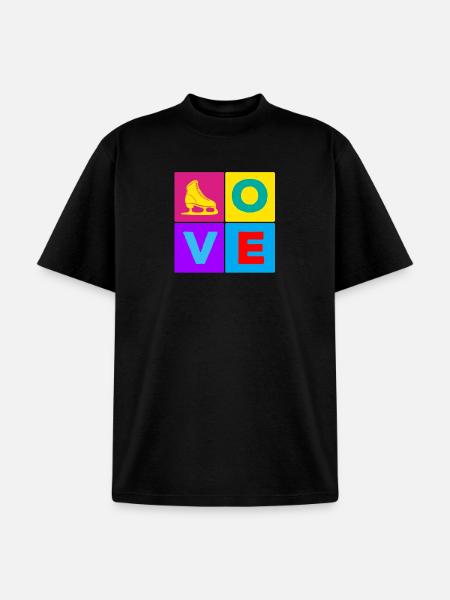 Love Figure Skating - Unisex Garment Dyed T-Shirt - black