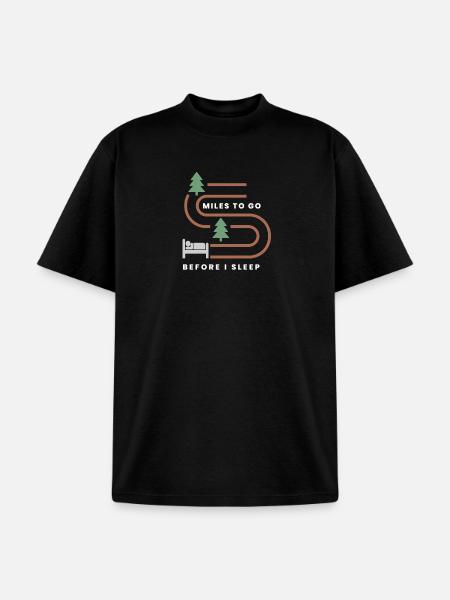 MILES TO GO BEFORE I SLEEP - Unisex Garment Dyed T-Shirt - black