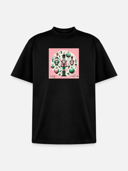 Pastel Nutcracker Holiday Medley - Unisex Garment Dyed T-Shirt - black
