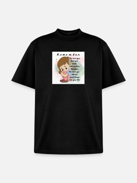 Positive Mindfulness Inspirational Design - Unisex Garment Dyed T-Shirt - black