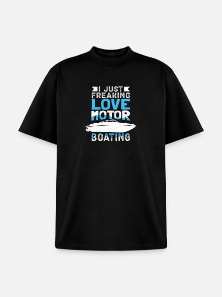 Motorboat Love Motor Boating - Unisex Garment Dyed T-Shirt - black