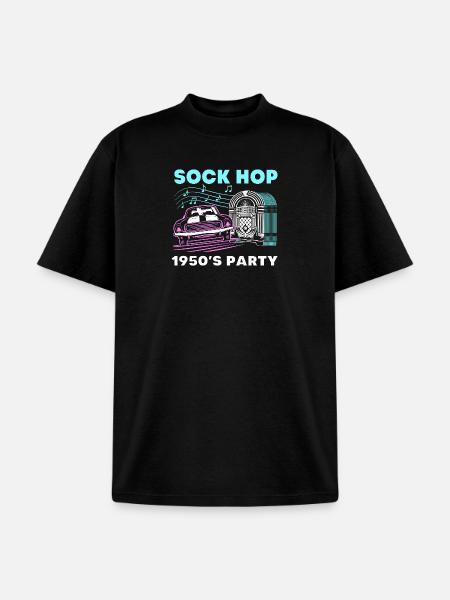 Music Dance Sock Hop - Unisex Garment Dyed T-Shirt - black