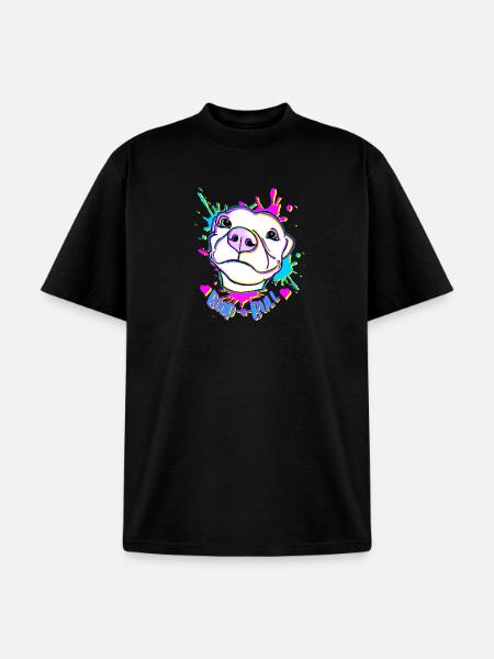 Boop-a-Bull Neon Splash - Unisex Garment Dyed T-Shirt - black