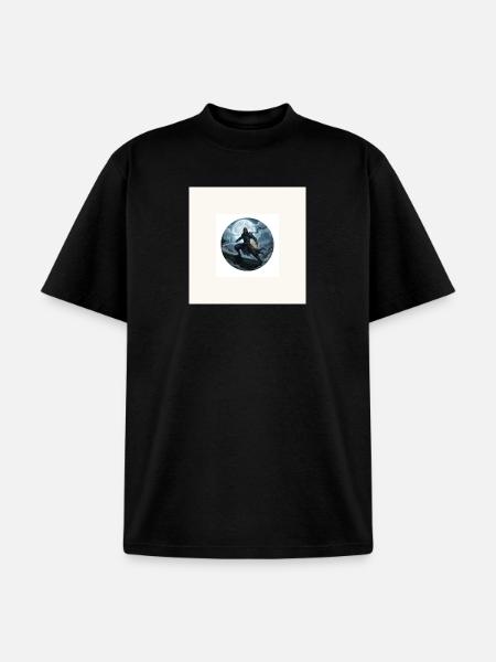 Moonlit Shadow Ninja Circle - Unisex Garment Dyed T-Shirt - black