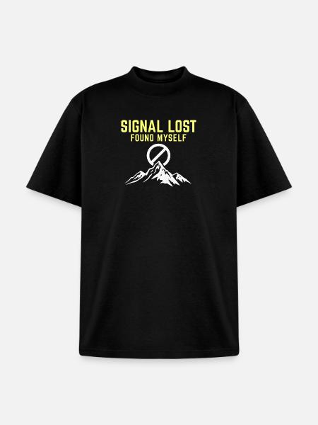 Signal Lost Found Myself - Unisex Garment Dyed T-Shirt - black