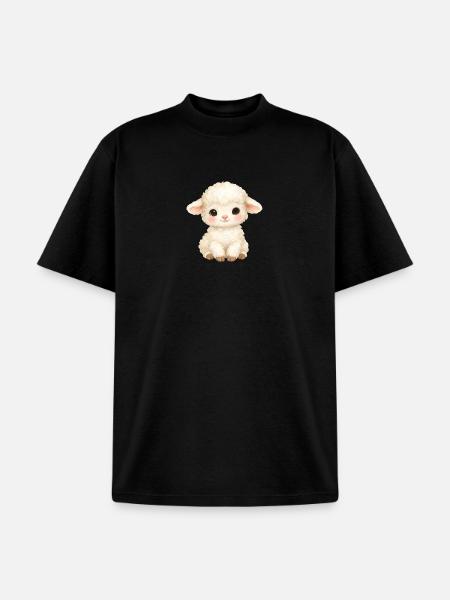 Pastel Lamb - Unisex Garment Dyed T-Shirt - black