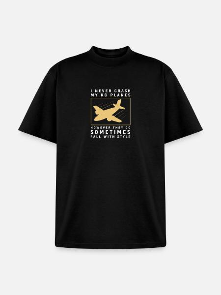 RC Plane Pilot Remote Control - Unisex Garment Dyed T-Shirt - black