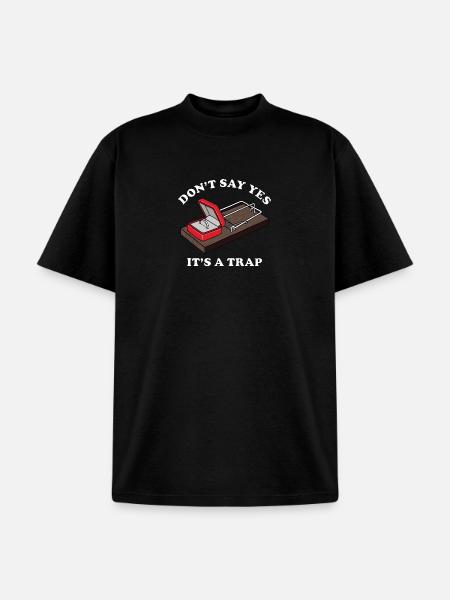 It's a Trap - Unisex Garment Dyed T-Shirt - black