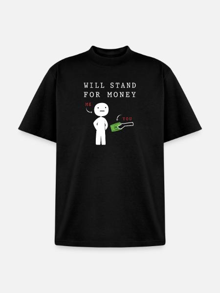 Money Meme Millennial Humor - Unisex Garment Dyed T-Shirt - black