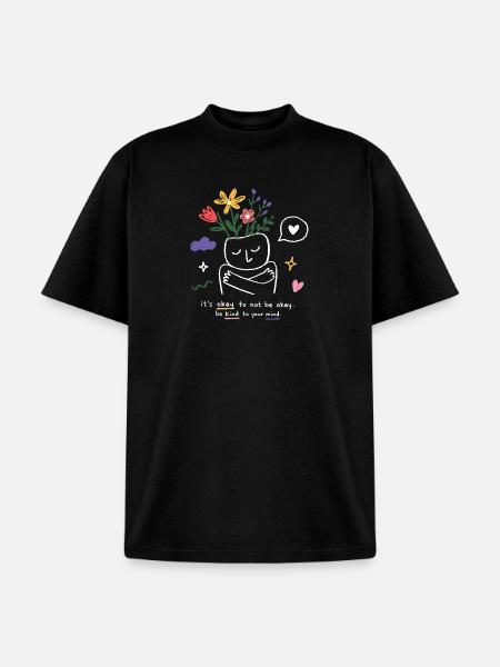 Kind Mind Bloom - Unisex Garment Dyed T-Shirt - black
