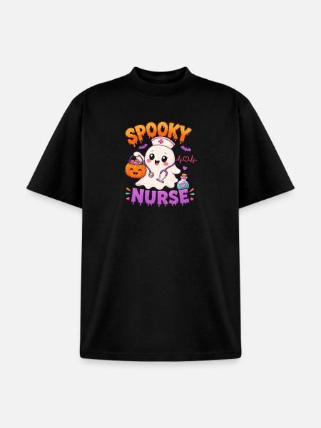 Spooky Nurse Halloween - Unisex Garment Dyed T-Shirt - black