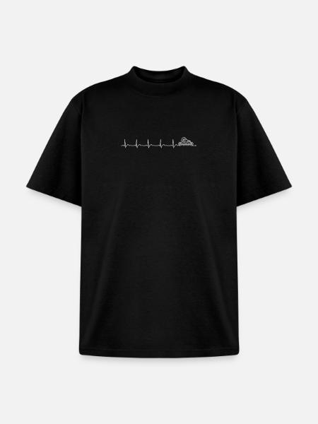 Roller Skater Heartbeat - Unisex Garment Dyed T-Shirt - black