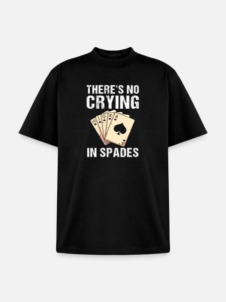 Spades Card Game Player Poker - Unisex Garment Dyed T-Shirt - black