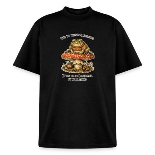 Frog Consumed by Moss Cottagecore Aesthetic - Heavyweight Washed Unisex T-Shirt
