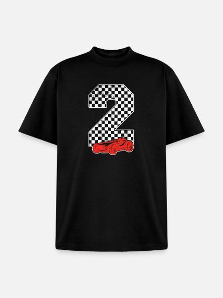 Checkerboard 2 Racecar Grid - Unisex Garment Dyed T-Shirt - black