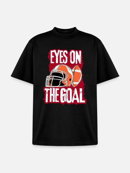 American Football T-Shirt - Unisex Garment Dyed T-Shirt - black