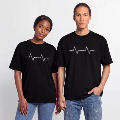 Bike Chain Heartbeat - Unisex Garment Dyed T-Shirt