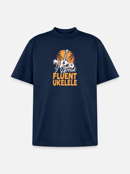 Hawaiian Ukulele Uke I Speak - Unisex Garment Dyed T-Shirt - navy