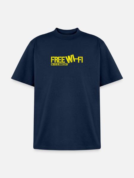 Wi-Fi is Innocent - Unisex Garment Dyed T-Shirt - navy