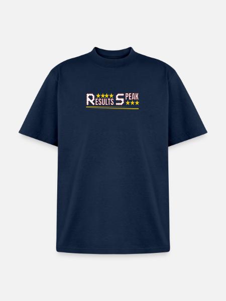 RESULTS SPEAK – Motivational - Unisex Garment Dyed T-Shirt - navy