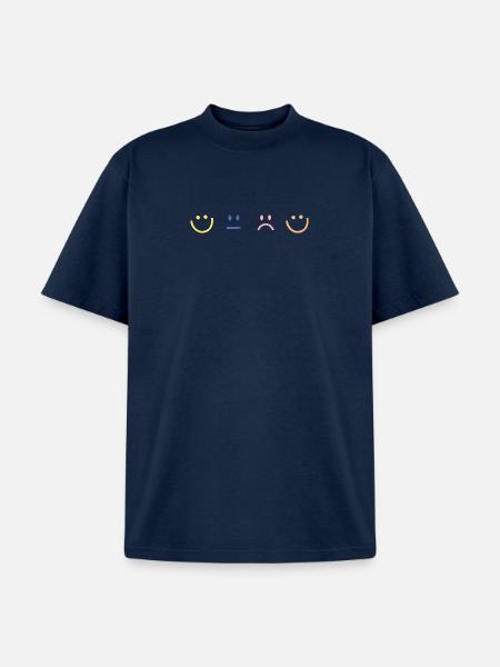 Mood Faces - Unisex Garment Dyed T-Shirt - navy