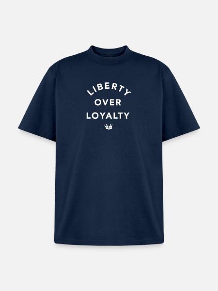 Liberty Over Loyalty - Unisex Garment Dyed T-Shirt - navy