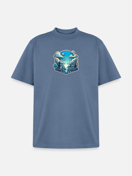 Sky blue - Unisex Garment Dyed T-Shirt - denim