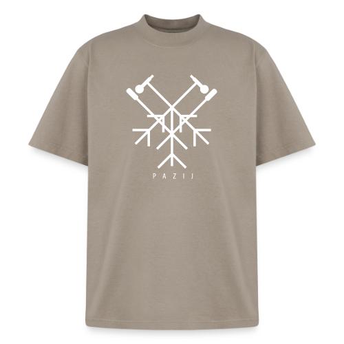 Pazij White Logo - Heavyweight Washed Unisex T-Shirt
