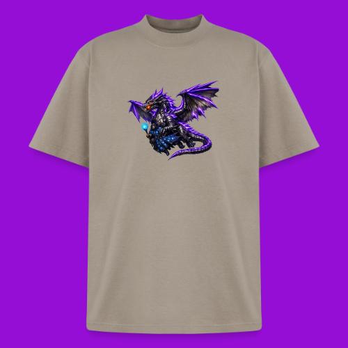 Neon Dragon and Battle Mage - Heavyweight Washed Unisex T-Shirt