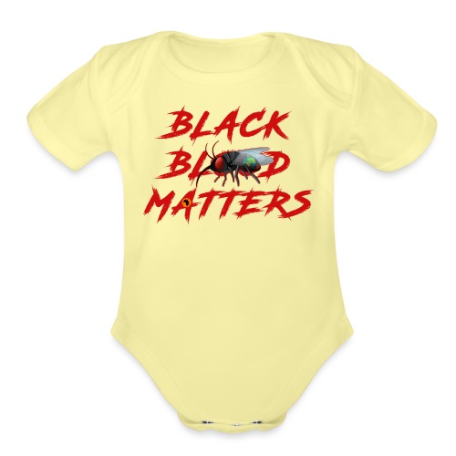 Black Blood Matters FT Our Universe Within Logo - Organic Short Sleeve Baby Bodysuit