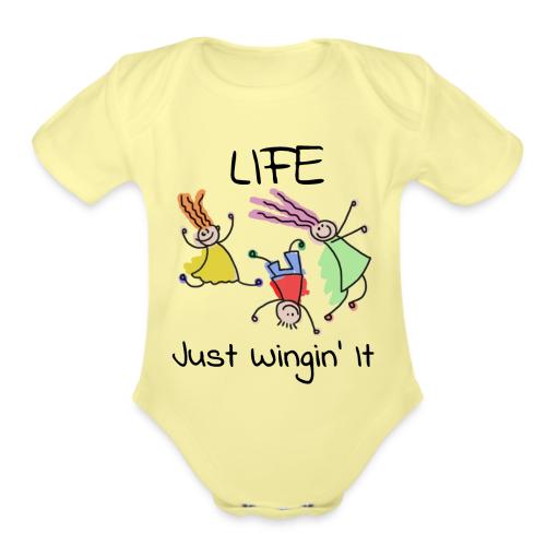 JustWinginIt - Organic Short Sleeve Baby Bodysuit